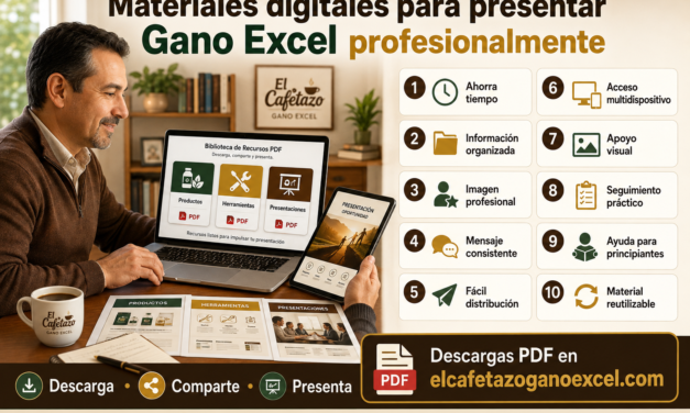 Materiales digitales para presentar Gano Excel profesionalmente