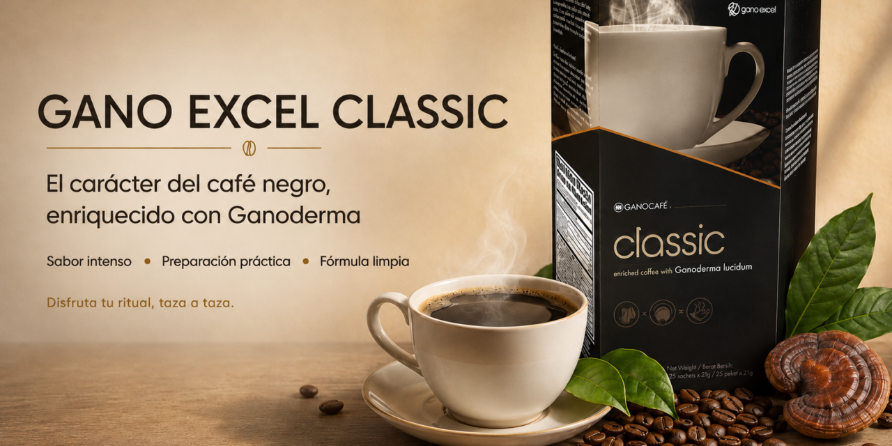 3 Gano Excel Classic: el carácter del café negro con Ganoderma