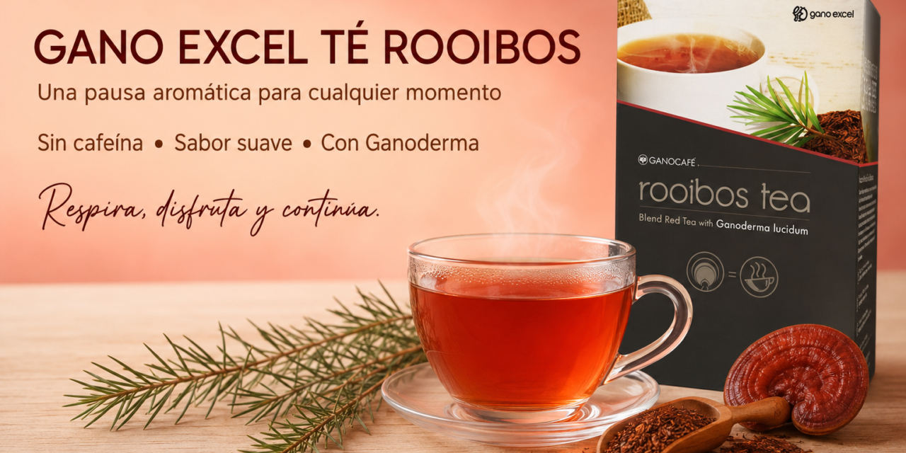 Gano Excel Té Rooibos: sabor suave para disfrutar sin cafeína