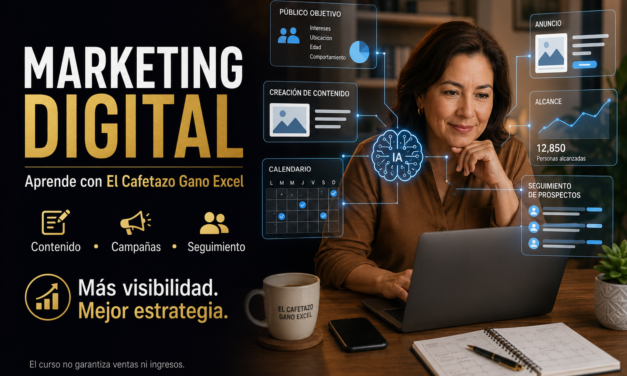 De invisible a estratégico: aprende Marketing Digital con El Cafetazo Gano Excel