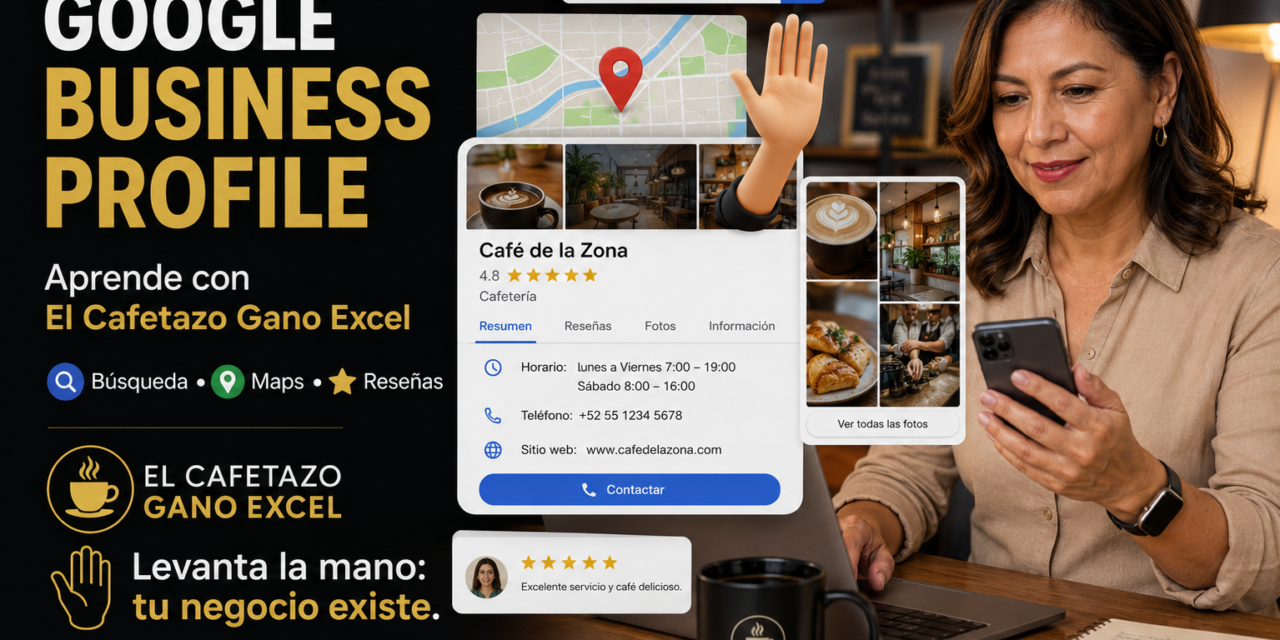 Levanta la mano digital: aprende Google Business Profile con El Cafetazo Gano Excel